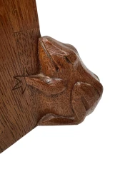 Arts & Crafts Wall Mirror with Hand-Carved Frogs by Kobus de Graaff, 1900s